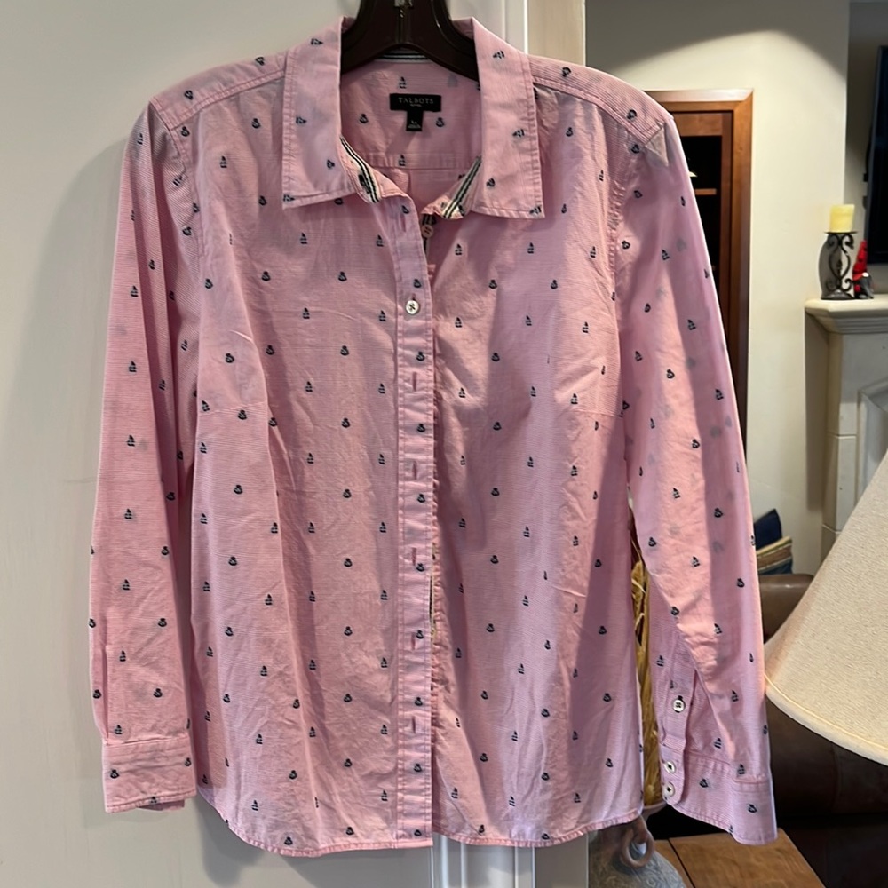 Talbots button down top size large petite.